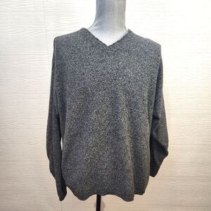 Bill Blass Menswear Men's Sweater Gray/Black XL V-Neck